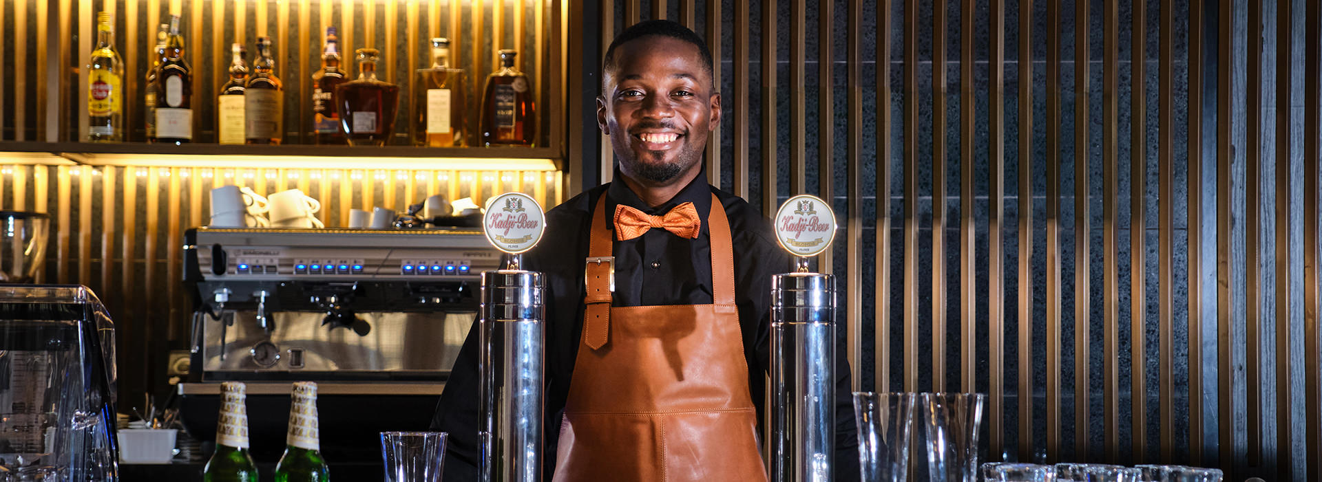 barman at the K bar Douala